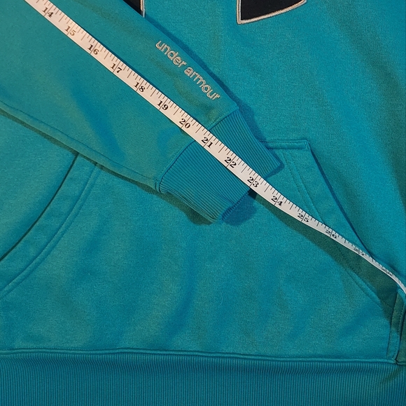 Under Armor teal hoodie/jacket/coat, size XSM - Picture 3 of 6